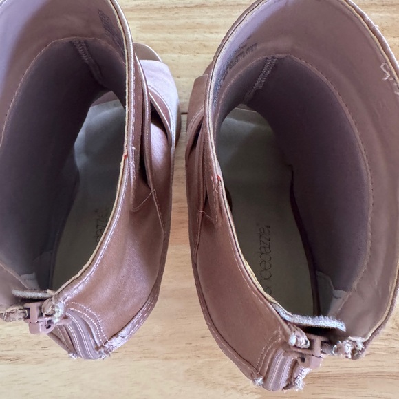 Shoedazzle Women’s Size 7.5 JOJO dusty pink Open Toe Booties w/ 4 inch heels - Picture 10 of 11